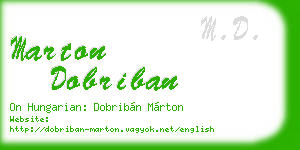 marton dobriban business card