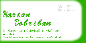 marton dobriban business card